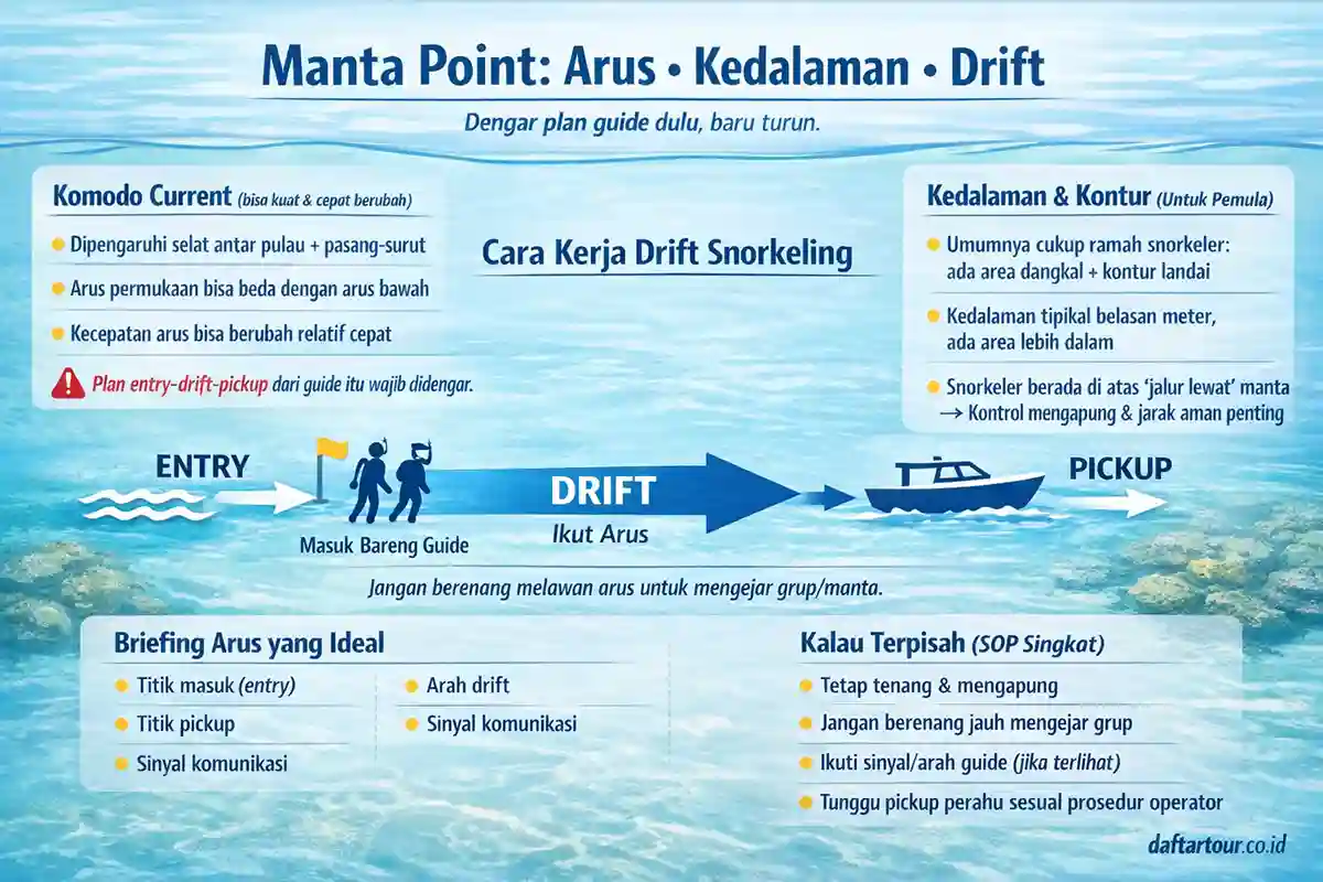 Kondisi Spot di Manta Point di labuan Bajo nusa tenggara timur