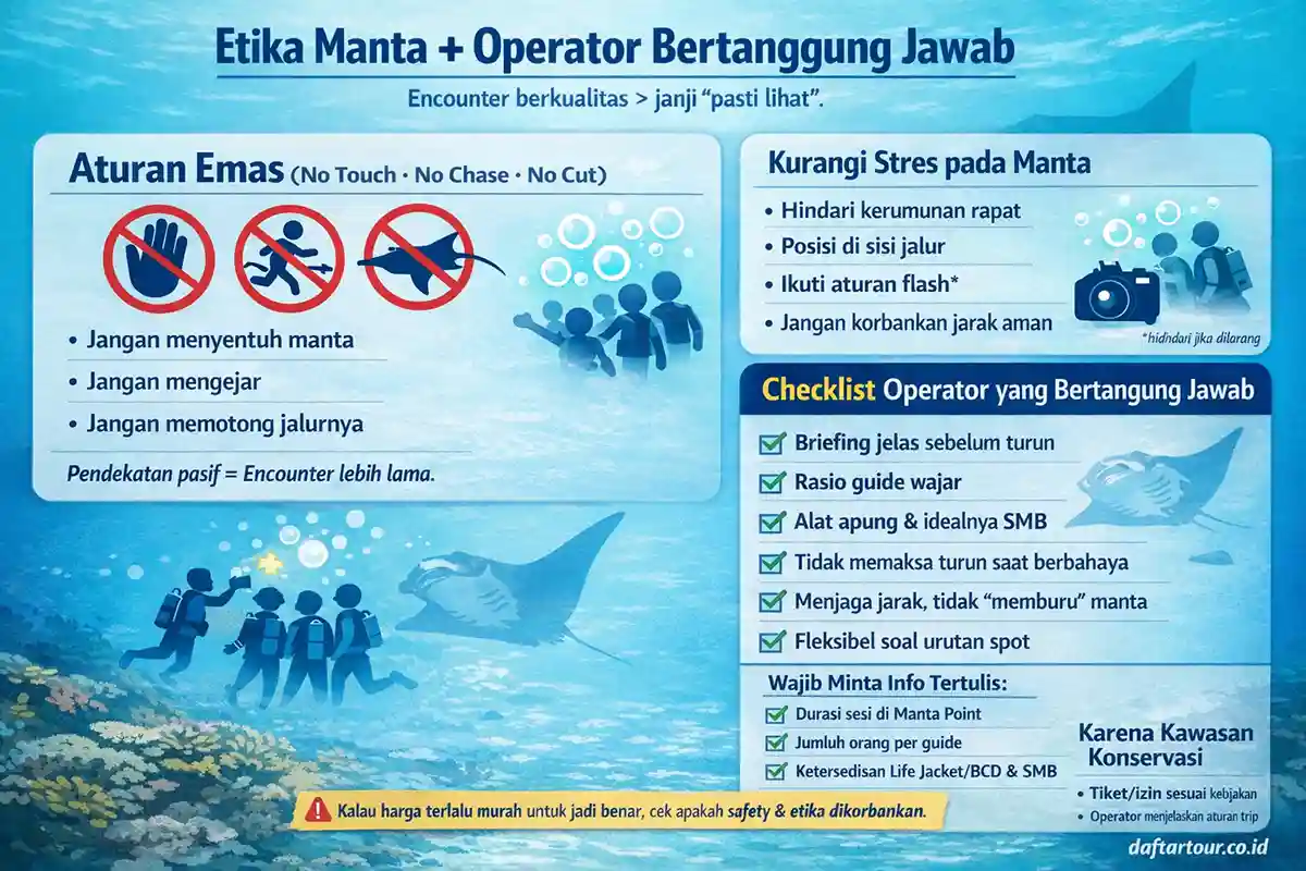 cara berintrasi dengan manta di labuan bajo