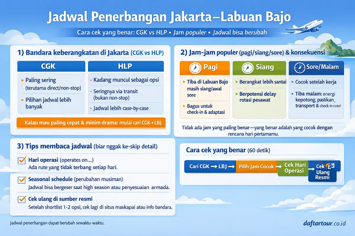 Jadwal Penerbangan Jakarta menuju labuan bajo
