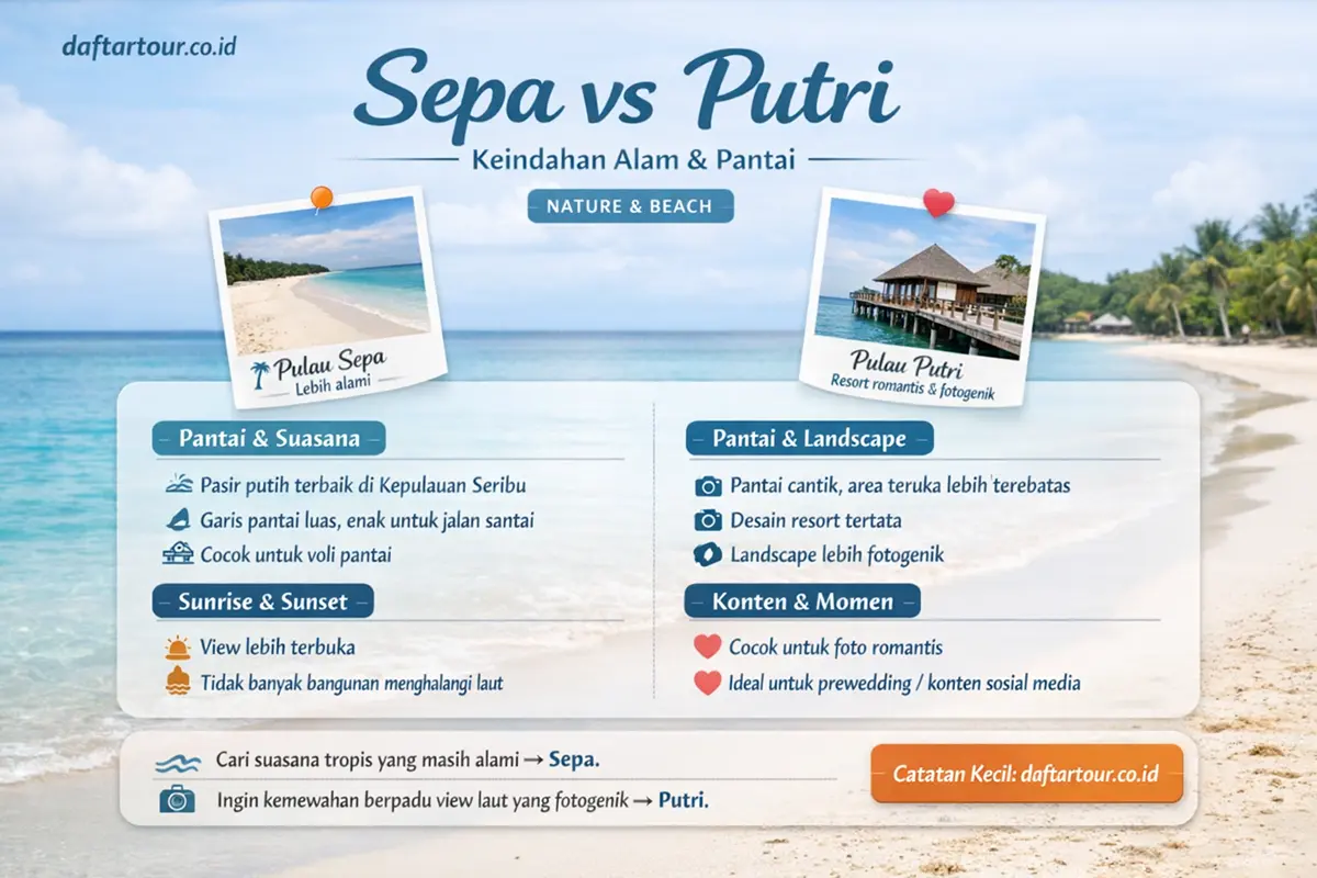 Keindahan Alam  Pulau Sepa vs Pulau Putri