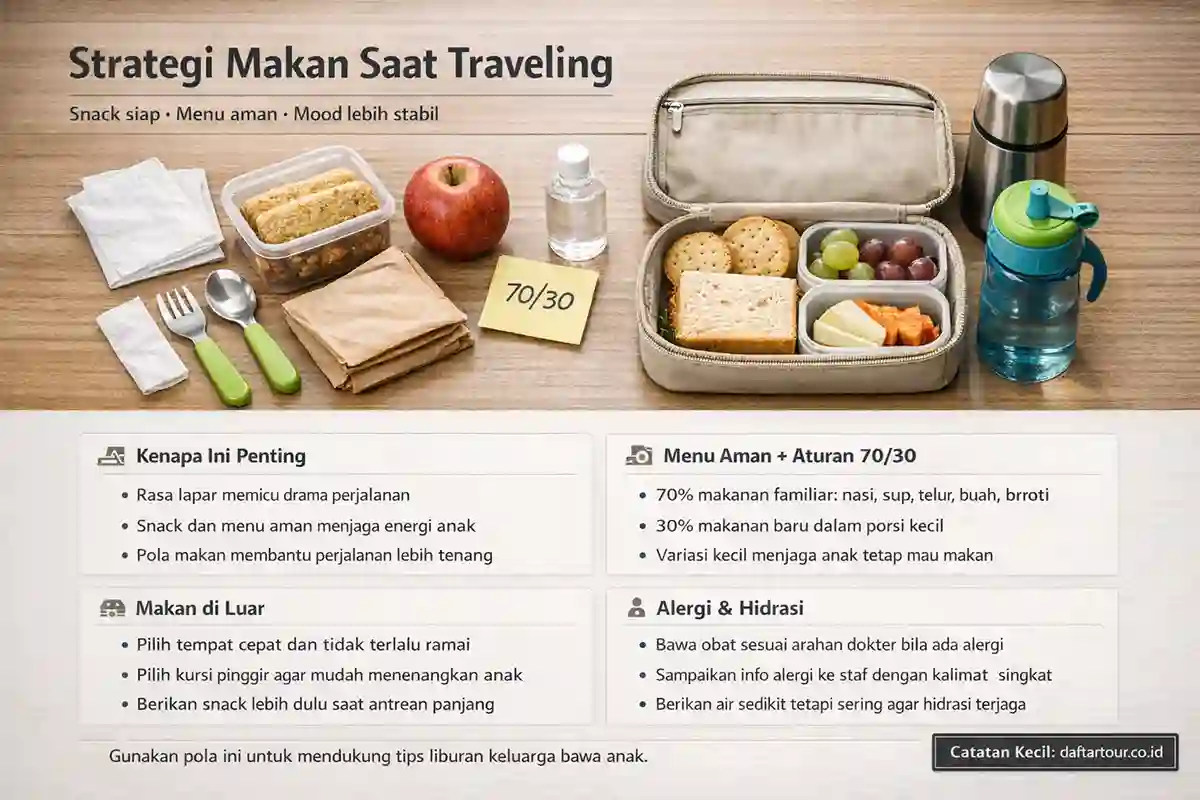 Tips Liburan Keluarga Bawa Anak makanan yang baik