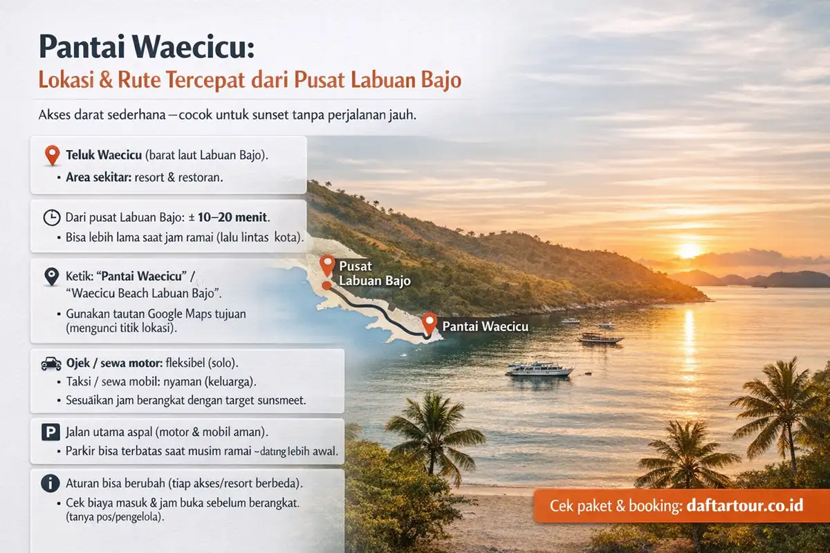 Lokasi Pantai Waecicu labuan Bajo