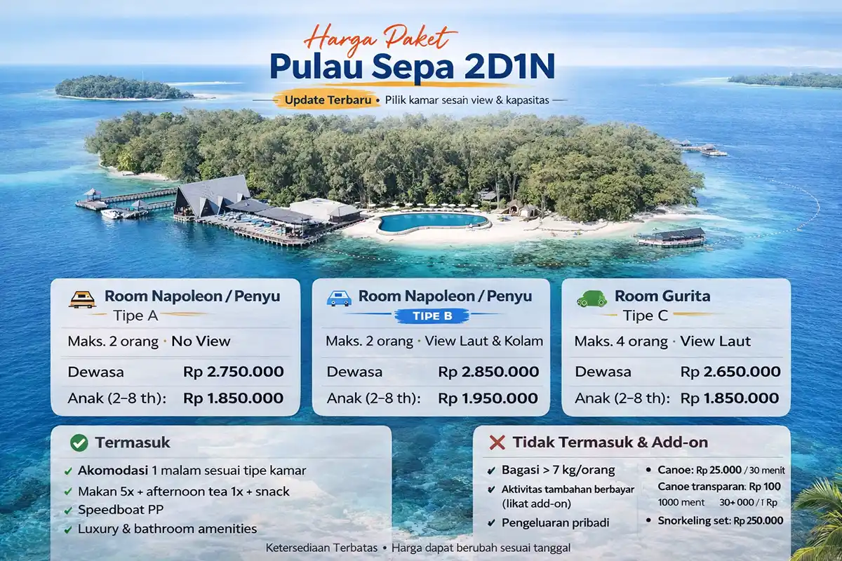paket pulau sepa2 hari 1 malam