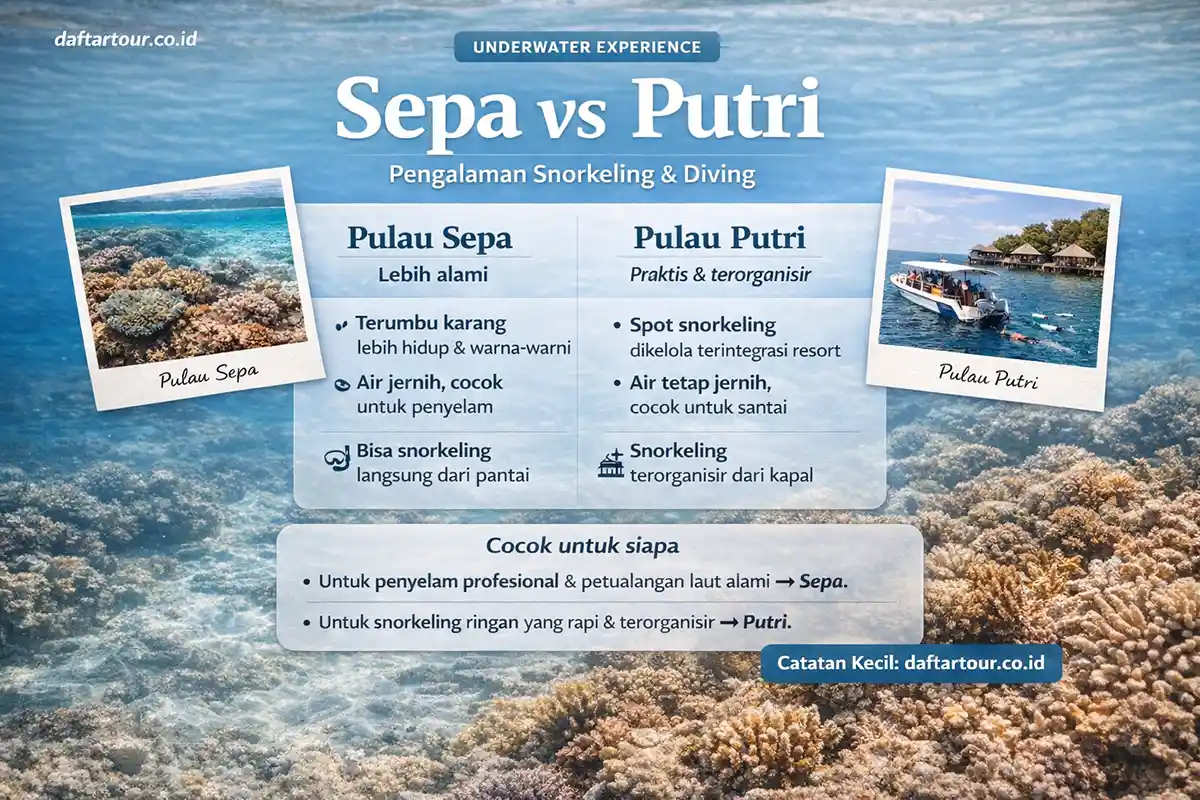 Snorkeling dan Diving Pulau Sepa vs Pulau Putri