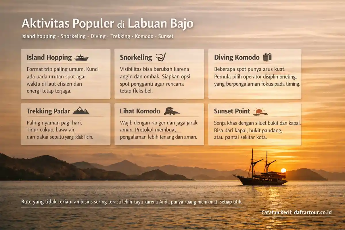 aktivitas wisata di labuan Bajo