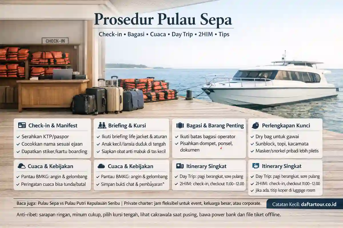 prsedur cek in dll ke pulau sepa