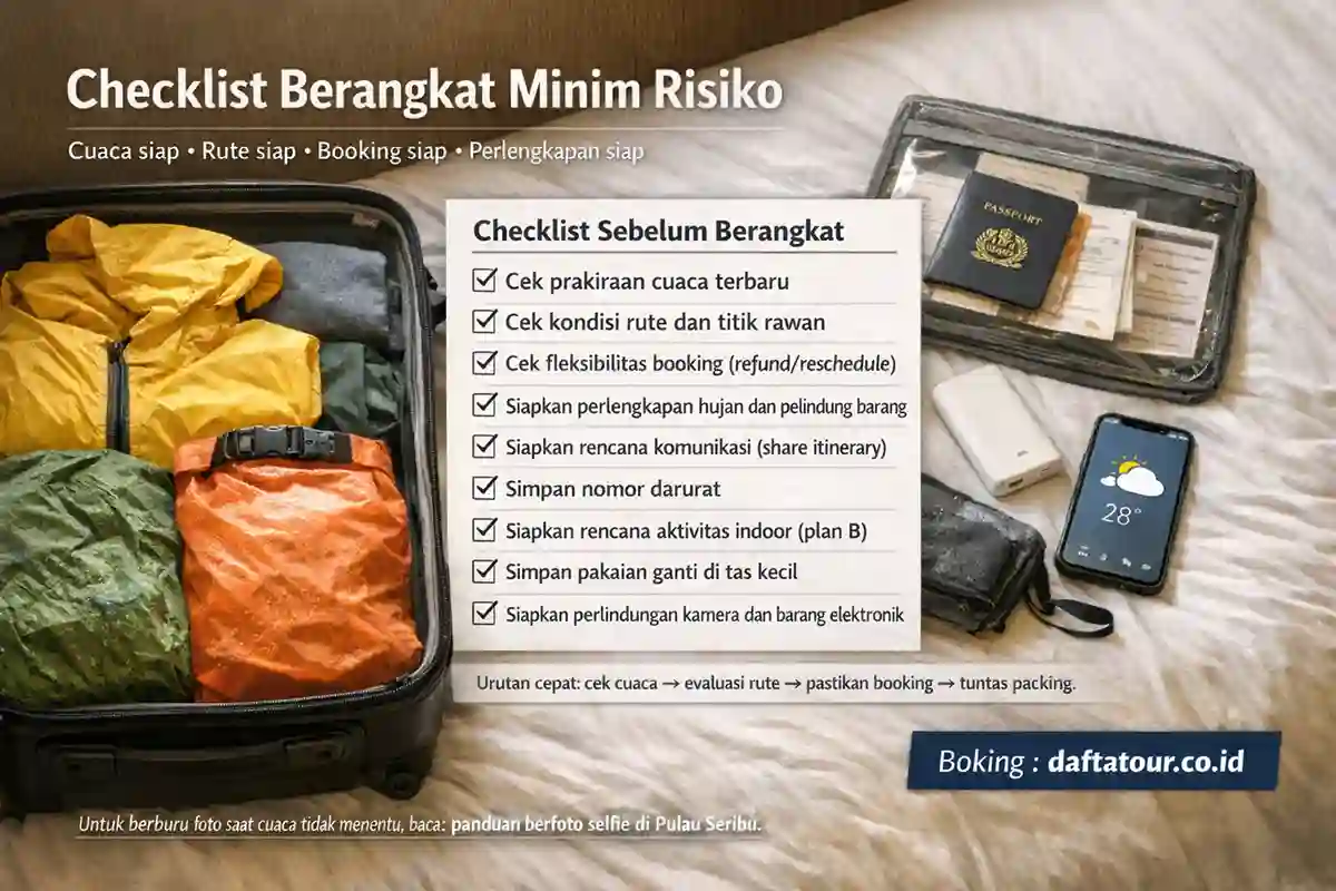 peralatan yang wajib di bawa Wisata Saat Musim Hujan