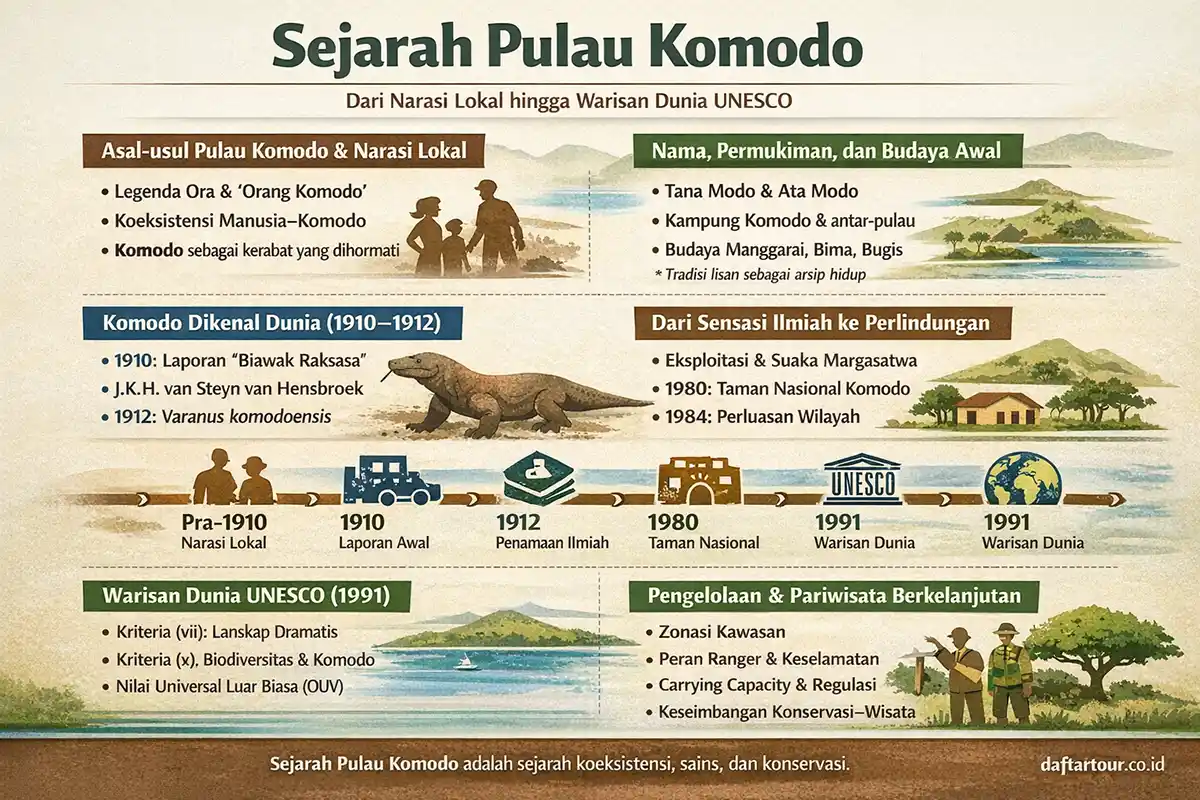 seajrah pulau komodo