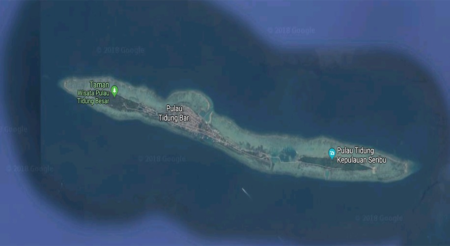 lokasi pulau tidung dari map Google