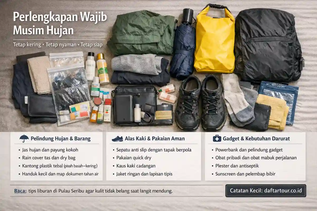 Perlengkapan Wisata Saat Musim Hujan