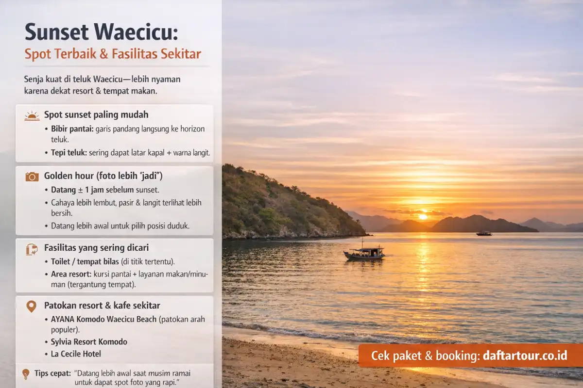 sunset di Pantai Waecicu