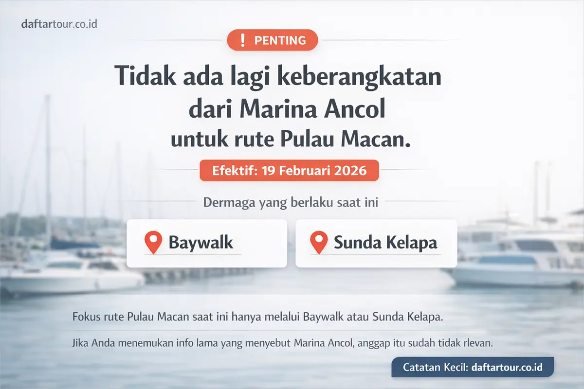 dermaag marina ancol tidak ada oemberangkata kaoal ke pulau macan
